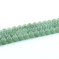 Aventurine verte naturelle de mode, perles rondes vertes, pierre verte de grande couleur de jade verte, L-0138